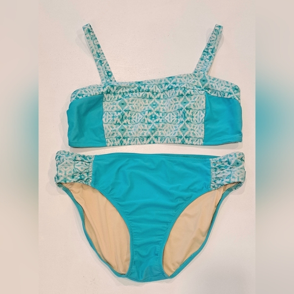 Cabana Life Turquoise Tile-Panel Tank Bikini - Picture 2 of 7
